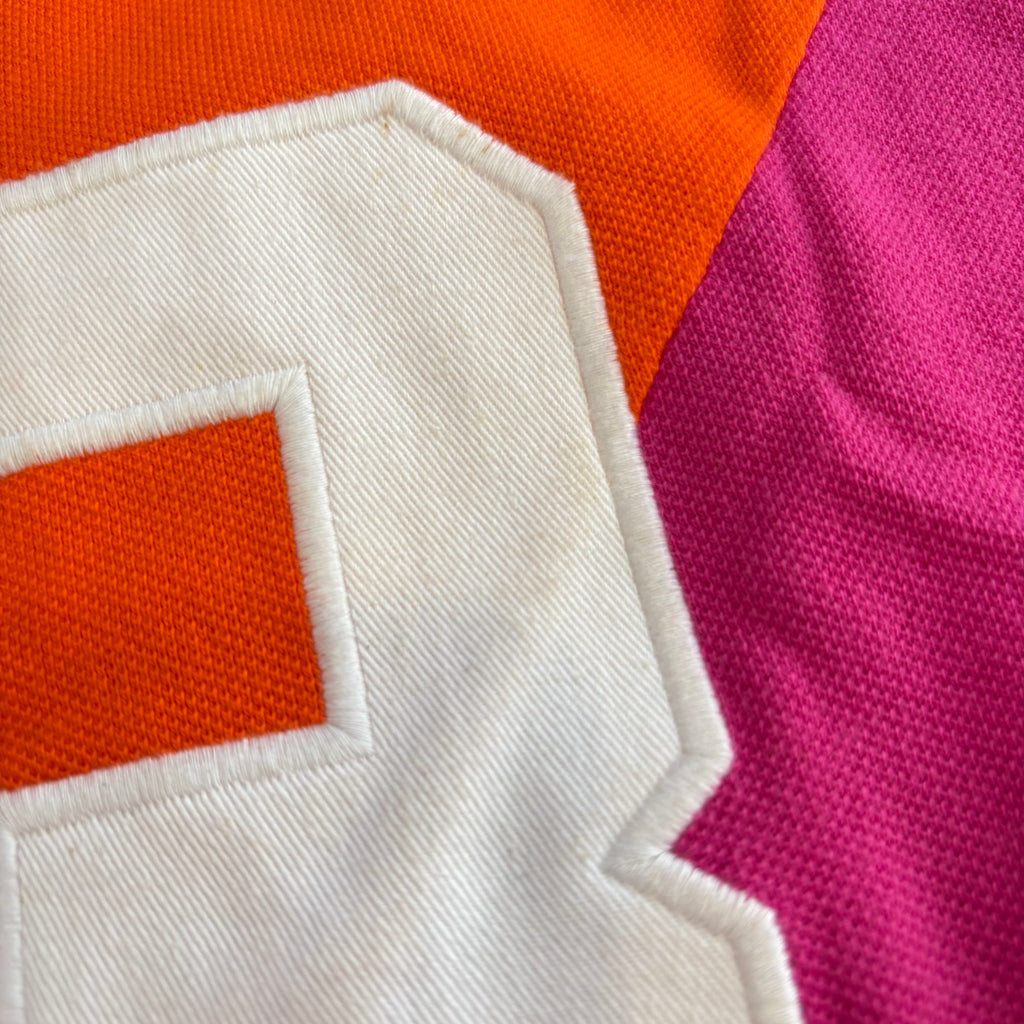 Ralph Lauren Orange & Pink Skinny Polo Shirt | Pre Loved |