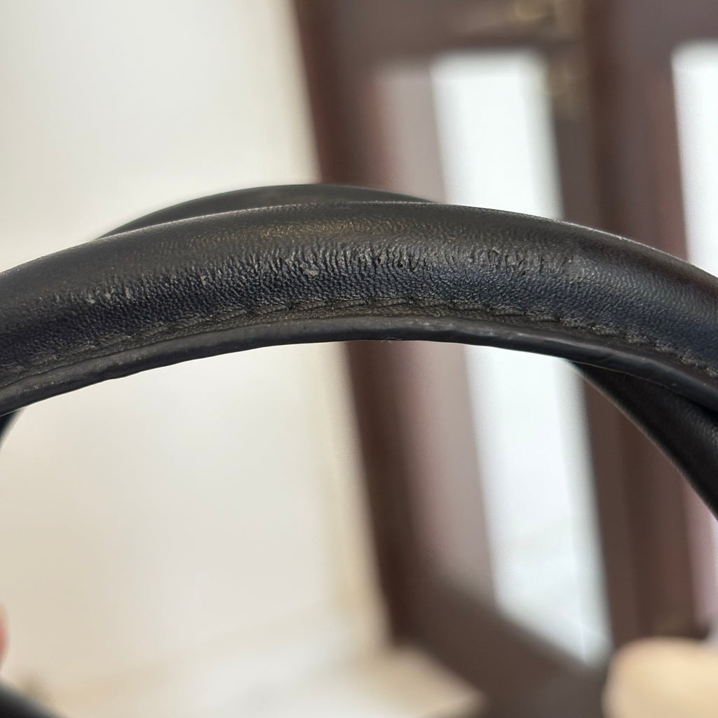 Michael Kors Black Avril Large Pebbled Leather Top-Zip Satchel Bag | Pre Loved |