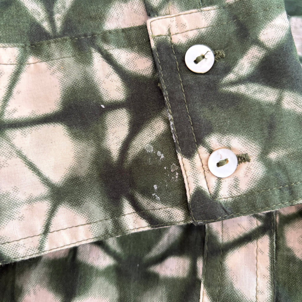 ZARA Green & Cream Printed Button Up Tunic | Pre Loved |