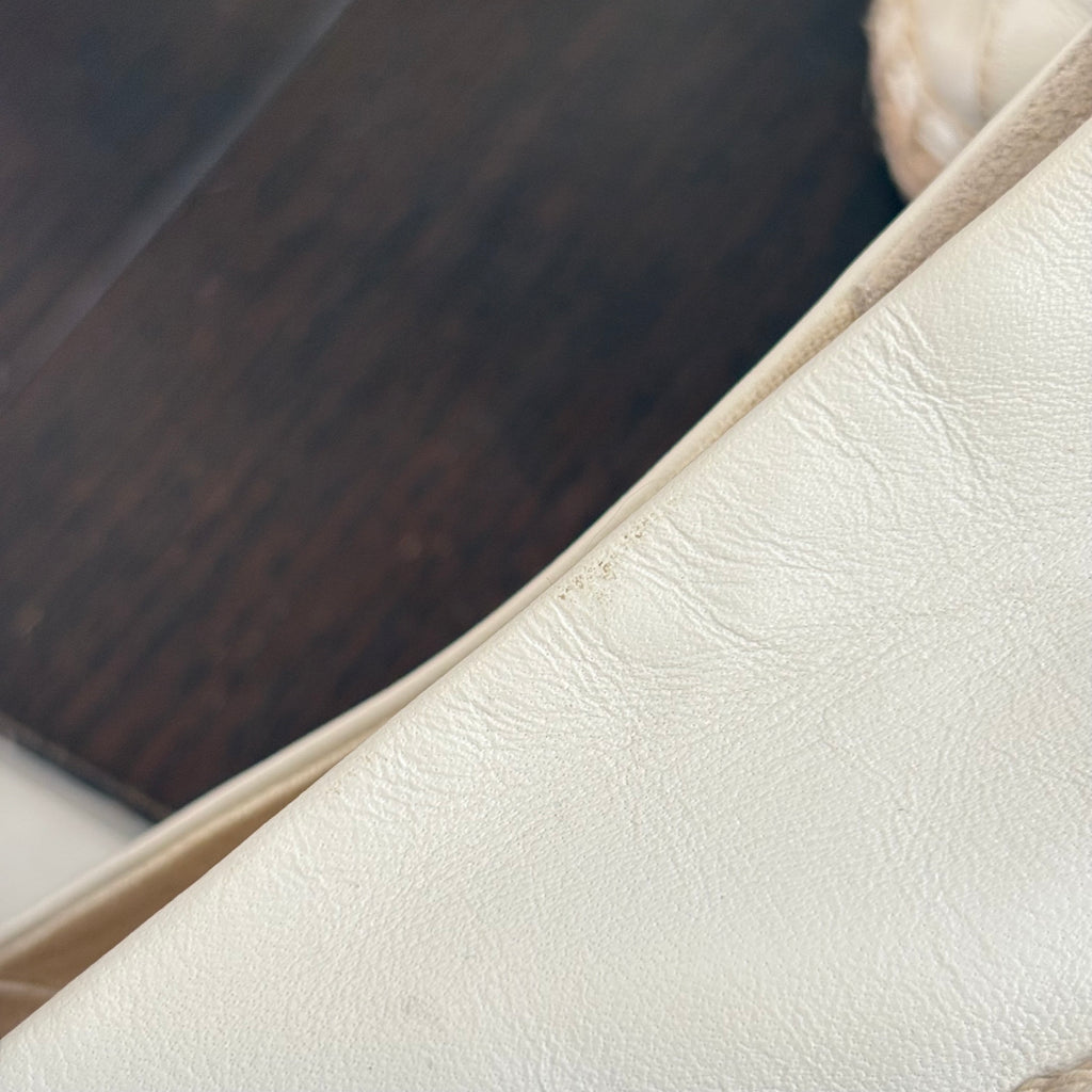 Tory Burch Off-White & Black Leather Espadrilles | Brand New |