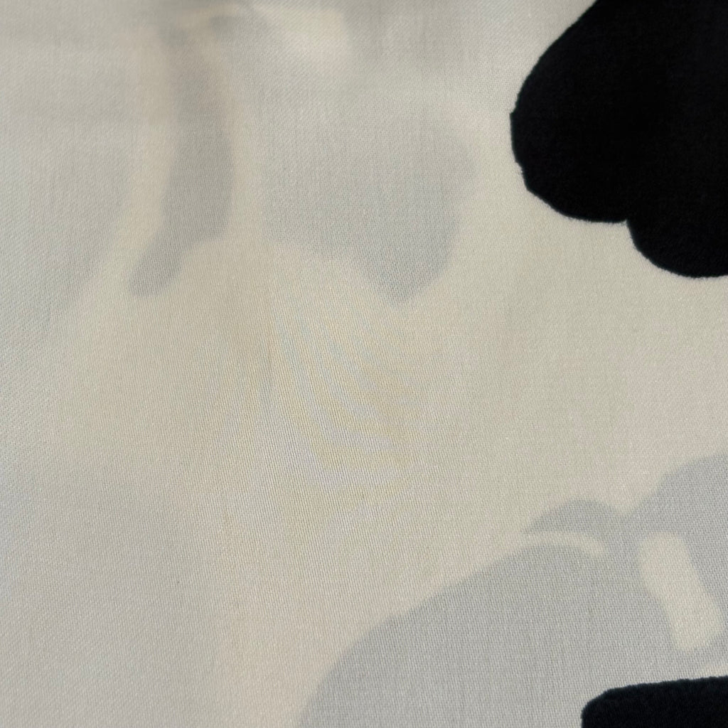 ZARA Black & White Floral Printed Satin Collared Button Down Shirt | Pre Loved |