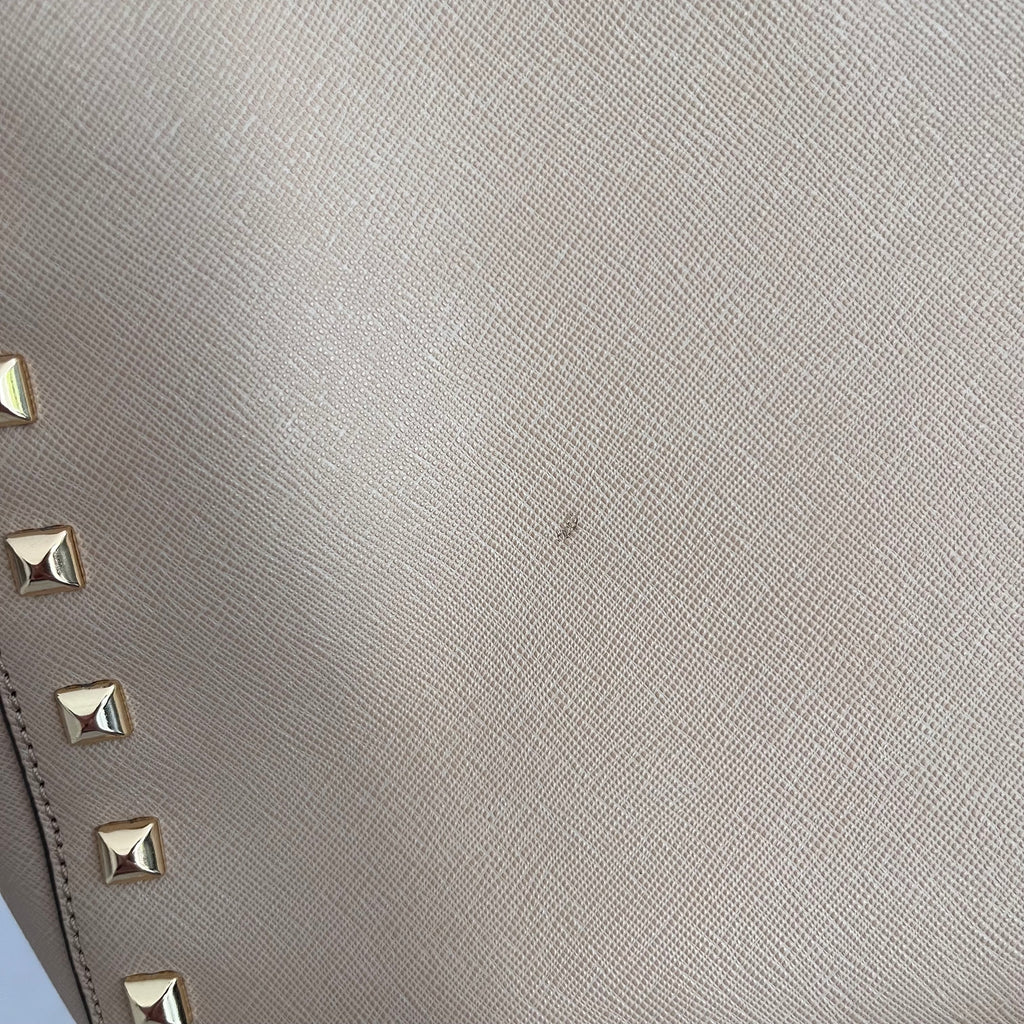 Michael Kors Beige Large Sandrine Studded Tote | Gently Used |