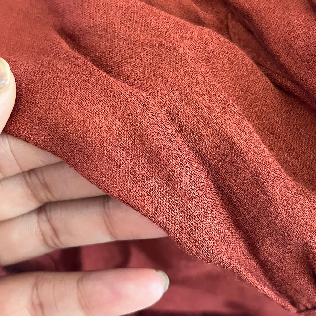 H&M Rust Button Down Top | Pre Loved |