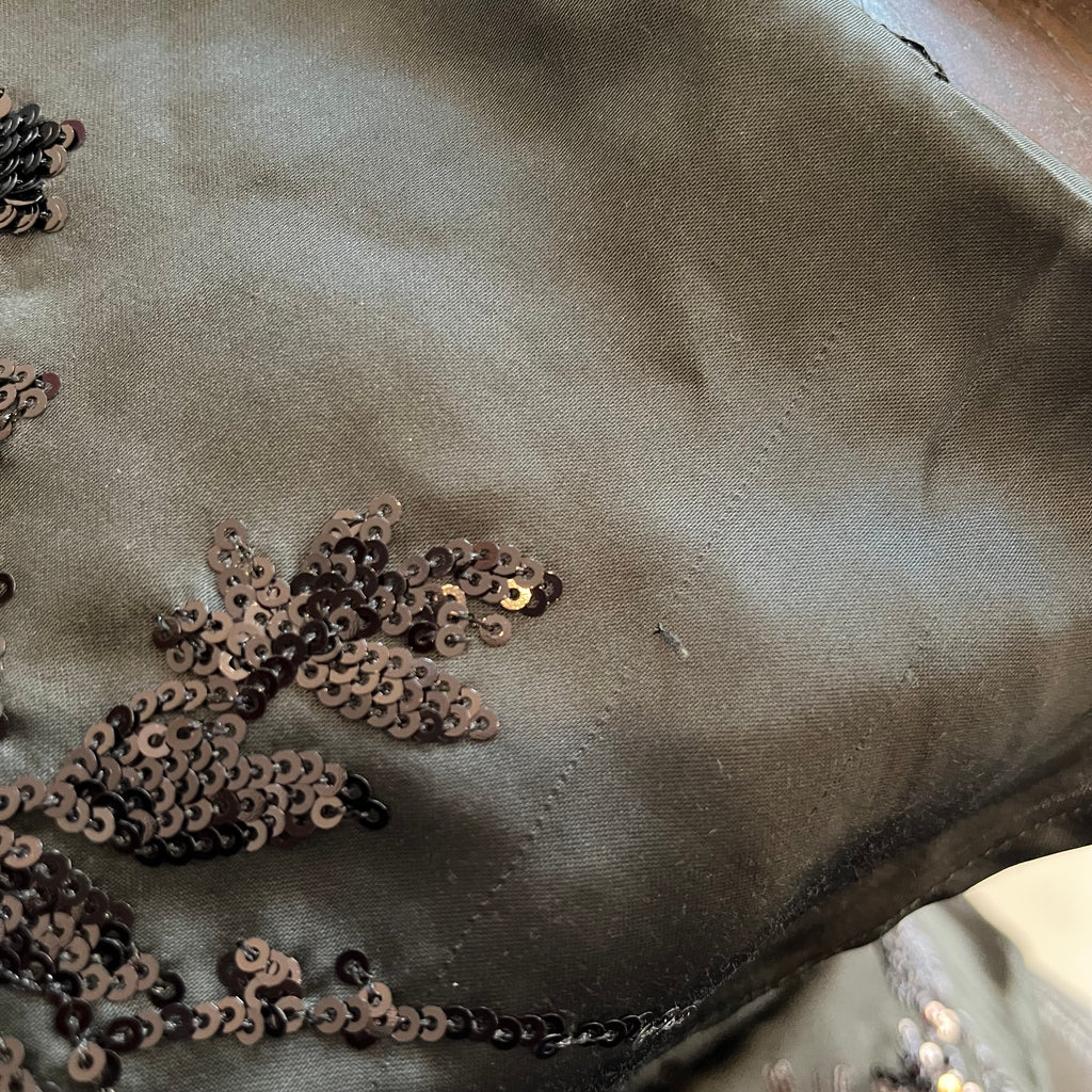 ZARA Dark Grey Sequins Satin Pants | Brand New |