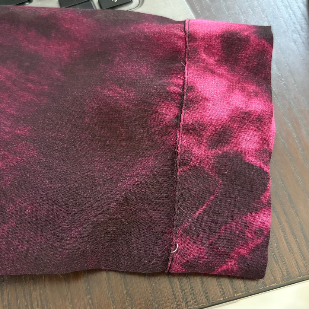 ZARA Pink & Black Sheer Collared Top | Gently Used |