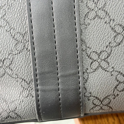Nine West Grey And Black Lior Monogram Tote Bag | Gently Used |