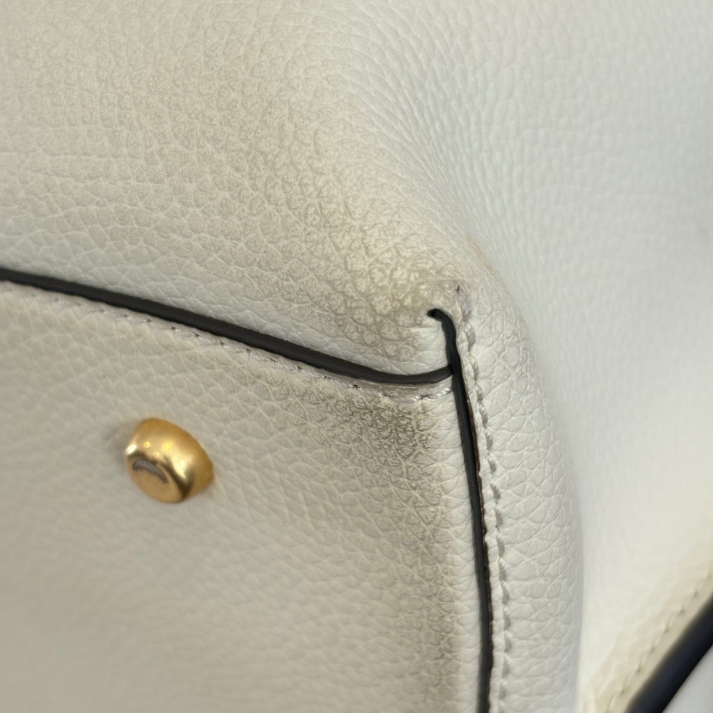 Tory Burch Ivory 'Perry' Triple Compartment Tote Bag | Pre Loved |