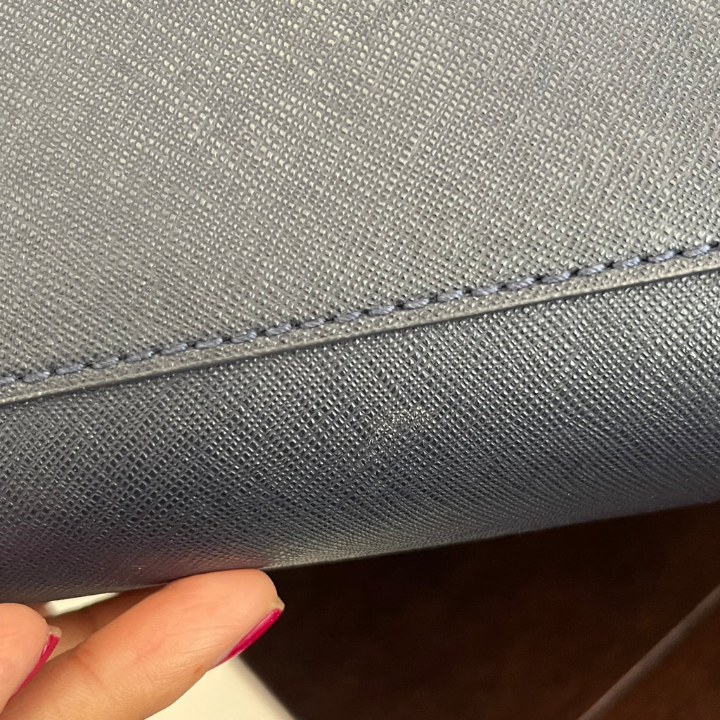 Tory Burch Navy Emerson Buckle Tote Bag | Gently Used |