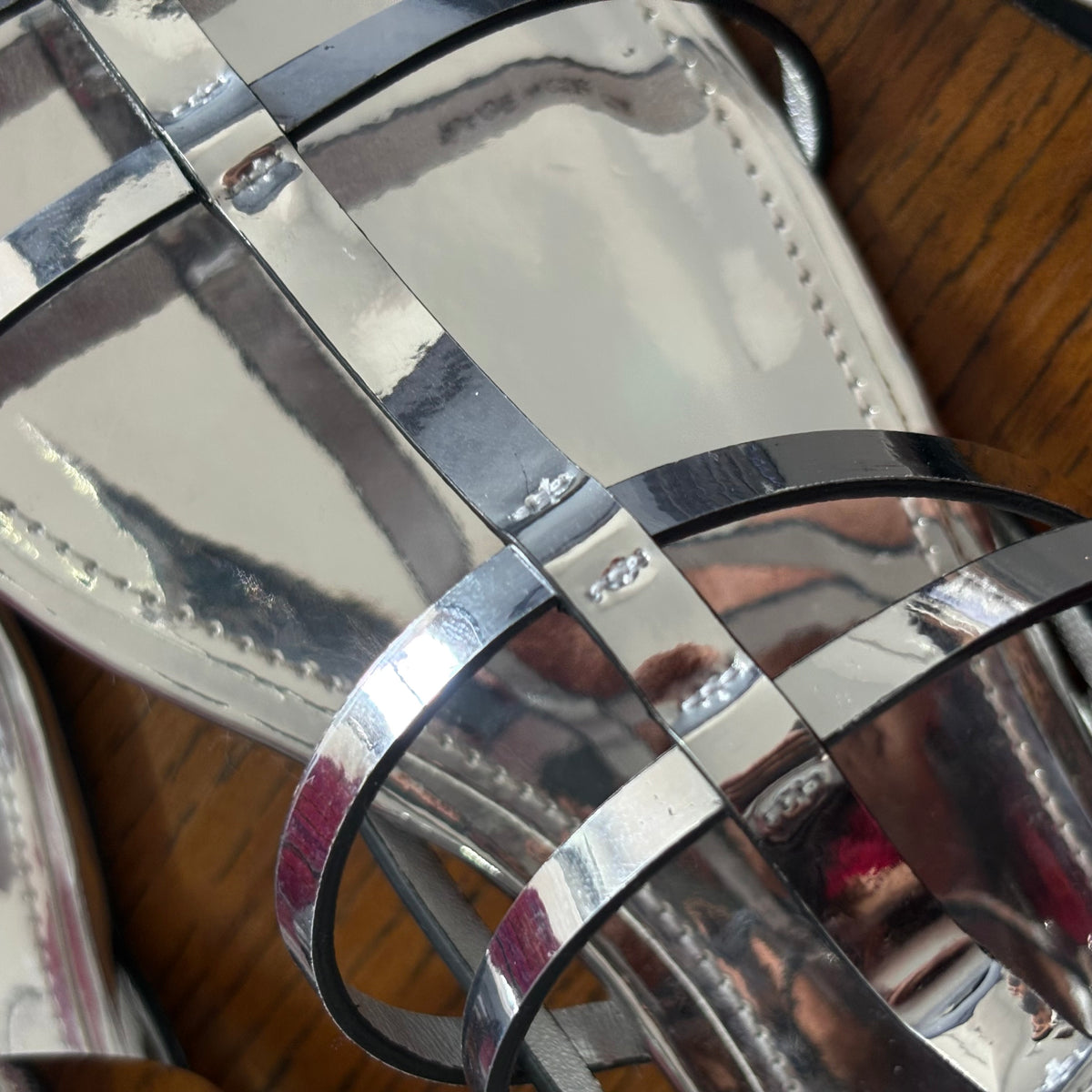 Tory Burch Metallic Silver Capri Gladiator Sandal | Brand New |