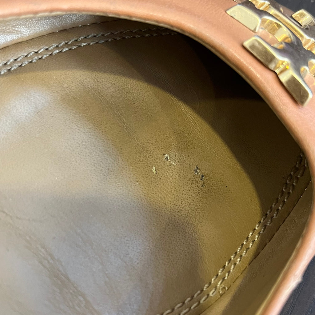 Tory Burch Two-toned Tan Leather Everly Ballet Flats | Pre Loved |