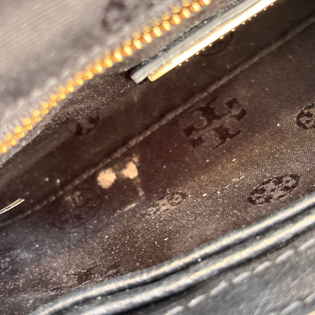 Tory Burch Black Leather Britten Combo Crossbody Bag | Pre Loved |