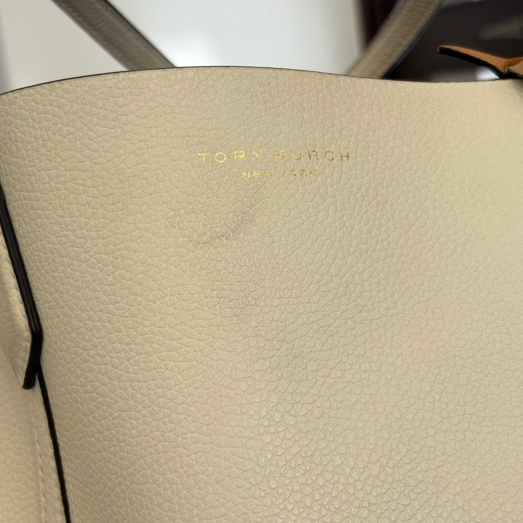 Tory Burch Ivory 'Perry' Triple Compartment Tote Bag | Pre Loved |