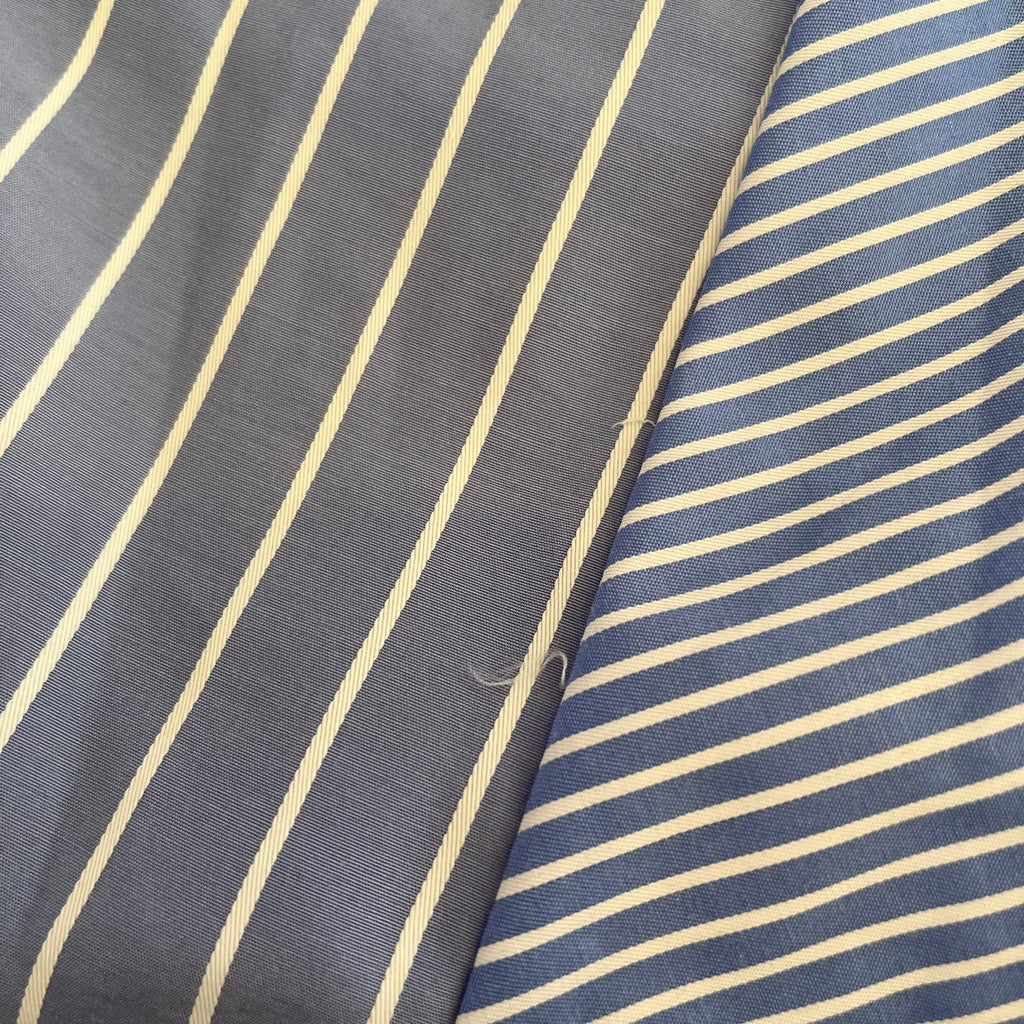 Riva Factory Blue & White Striped Button Down Dress | Gently Used |