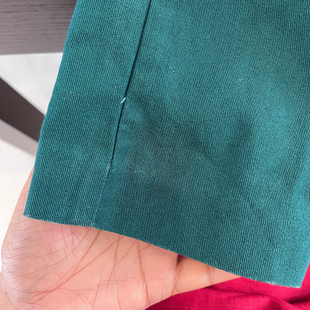 H&M Green Zip-detail Jegging Pants | Pre Loved |