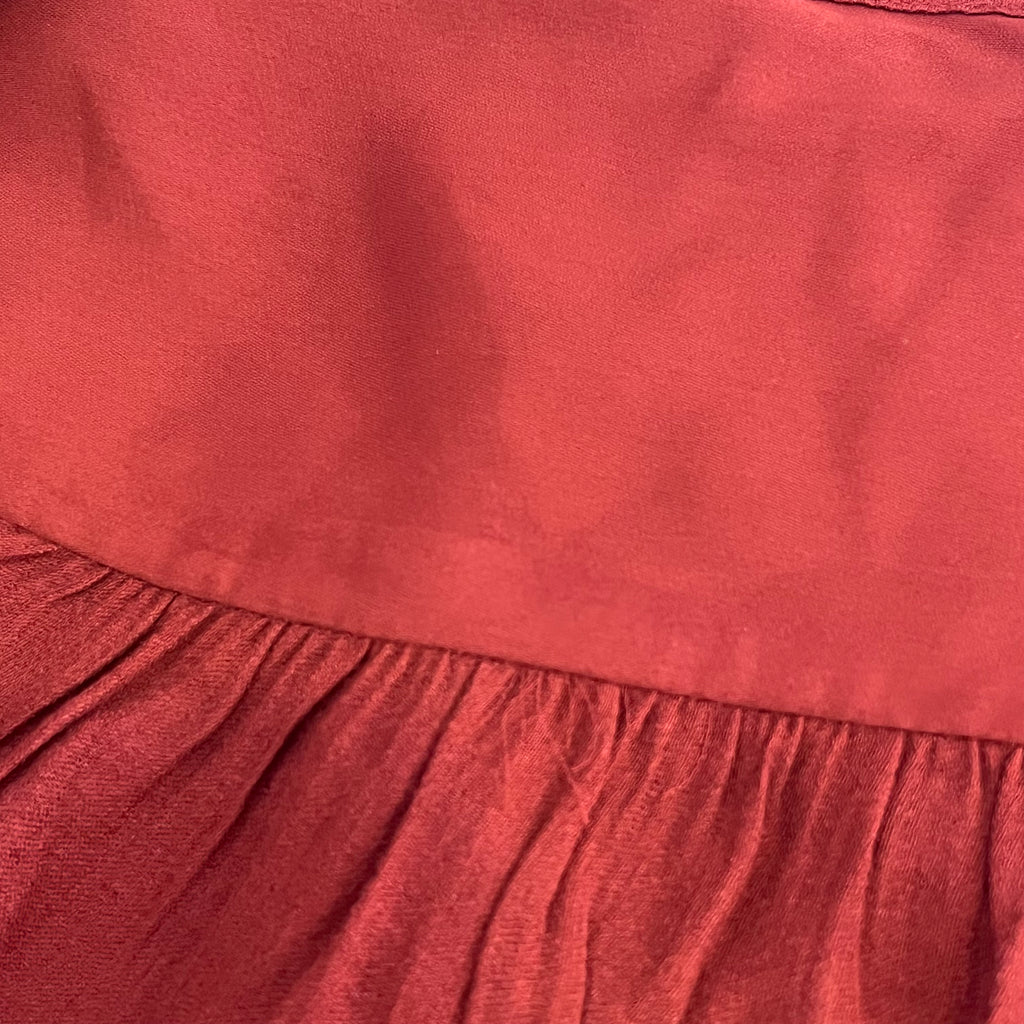 H&M Rust Button Down Top | Pre Loved |