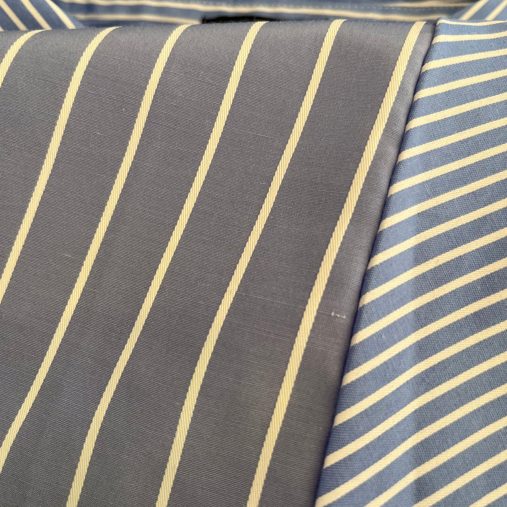 Riva Factory Blue & White Striped Button Down Dress | Gently Used |