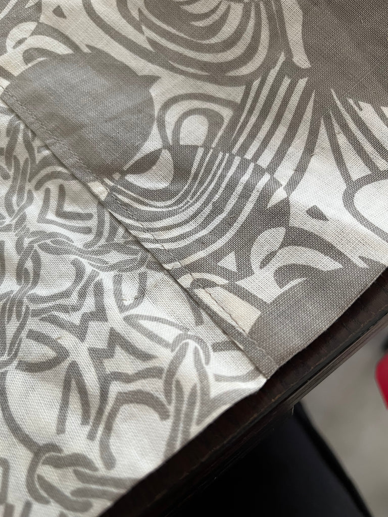 Sanam Chaudhri Grey & White Block Print Kurta | Brand New |