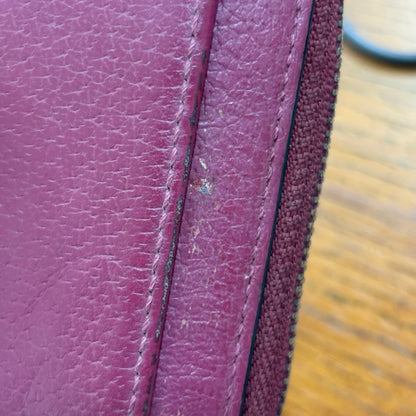 Kate Spade Oxblood Small Zip Around Wallet | Pre Loved |