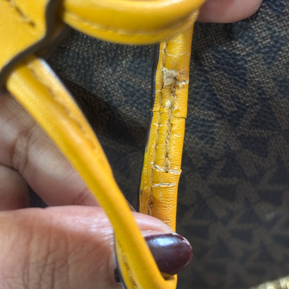 Michael Kors Suri Brown Marigold Signature Bucket Bag | Pre Loved |