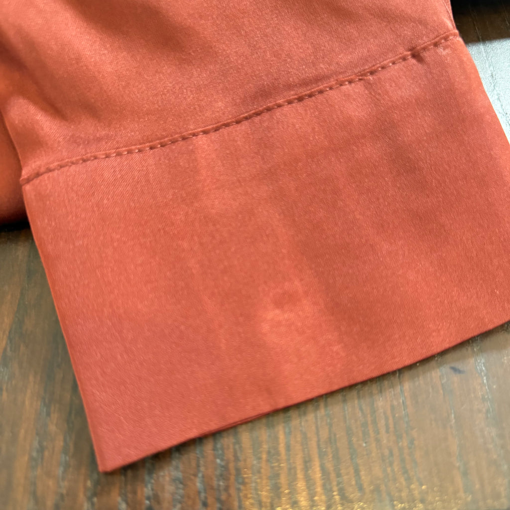 H&M Rust Satin Collared Shirt | Pre Loved |