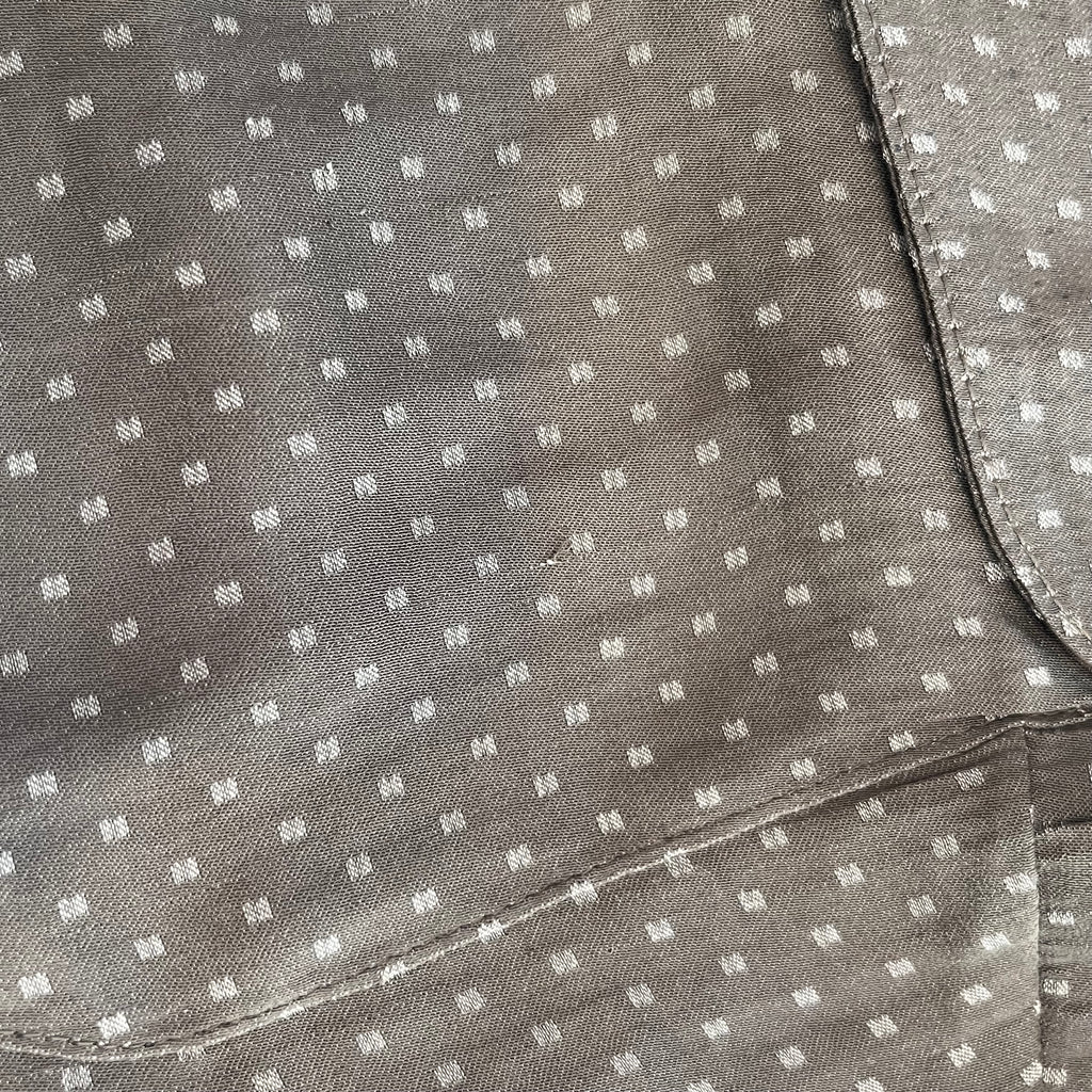 Stradivarius Olive Green Printed Satin Collared Shirt | Gently Used |