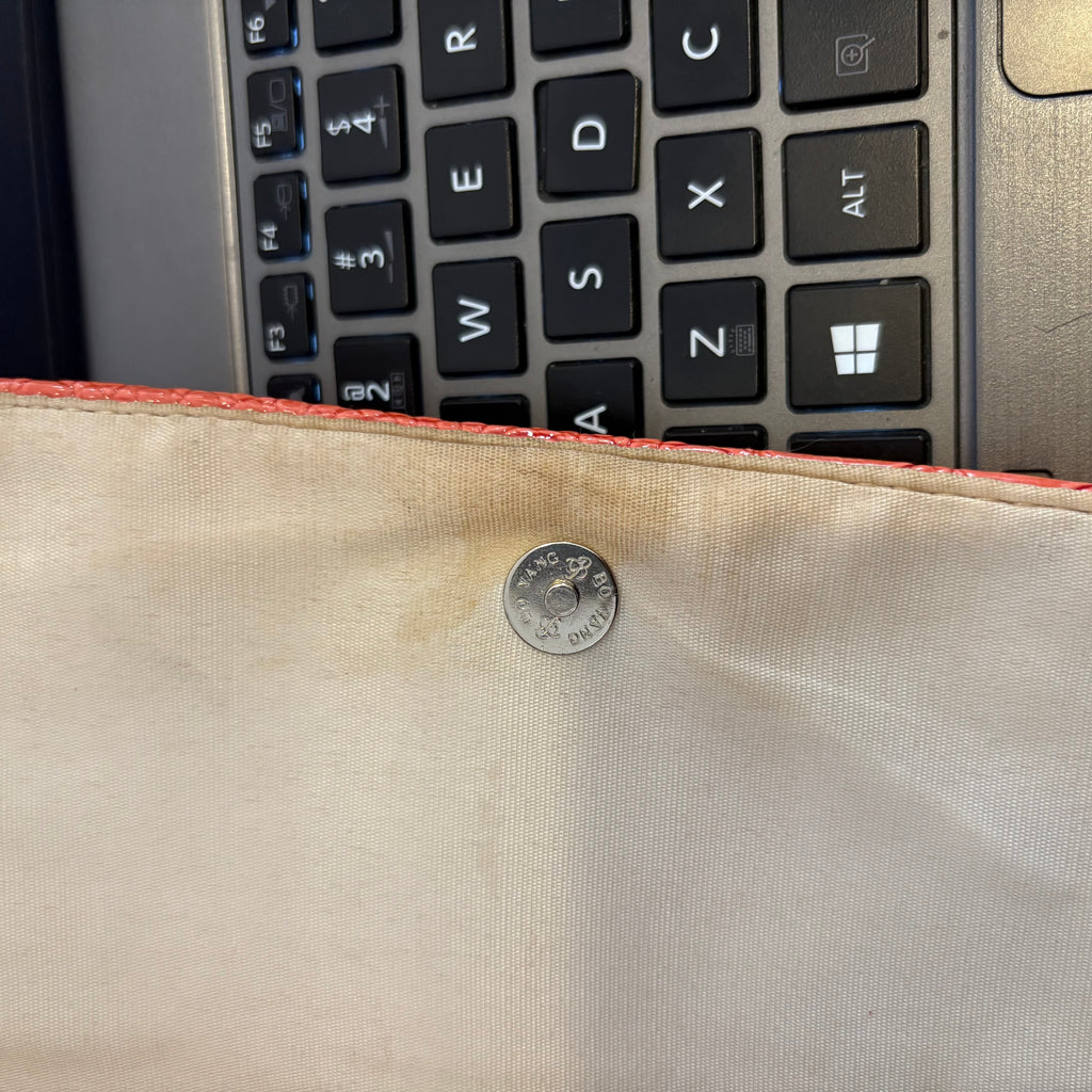 Nine West Orange Patent Leatherette Crossbody Bag | Pre Loved |