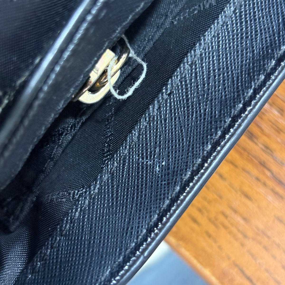 Michael Kors Black Saffiano Leather Convertible Pouchette Crossbody Bag | Pre Loved |