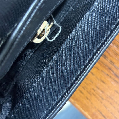 Michael Kors Black Saffiano Leather Convertible Pouchette Crossbody Bag | Pre Loved |