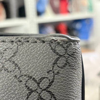 Nine West Grey And Black Lior Monogram Tote Bag | Gently Used |