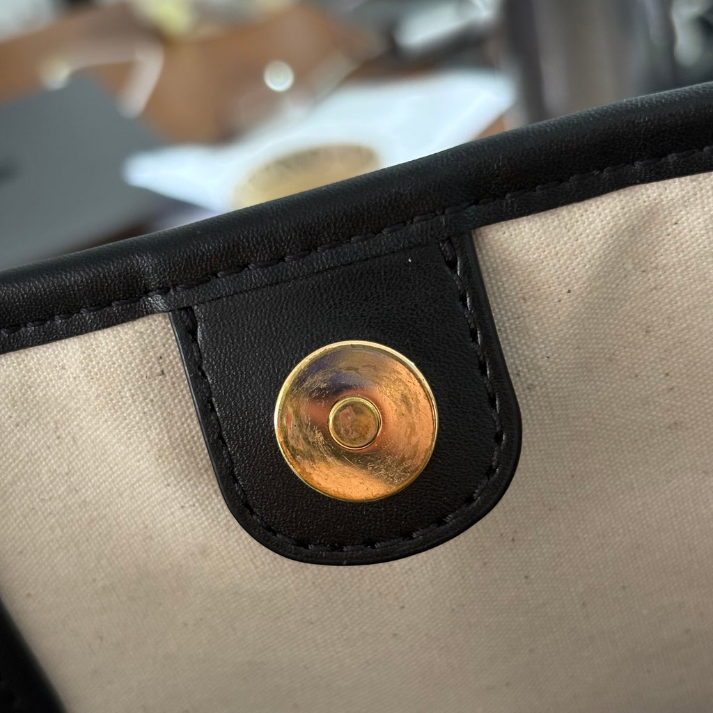 Michael Kors Brown Eliza Leather Large Studded Mixed-Media Tote Bag | Gently Used |