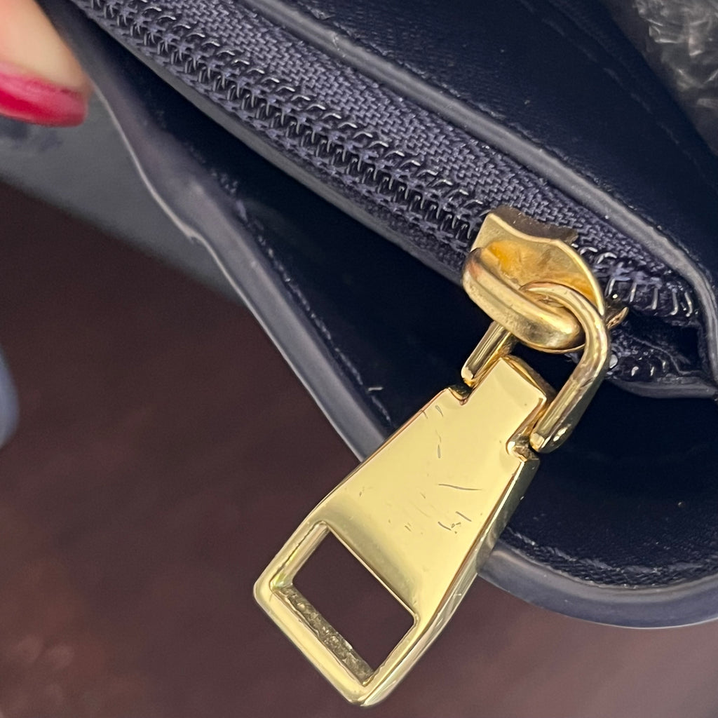 Tory Burch Navy Emerson Buckle Tote Bag | Gently Used |