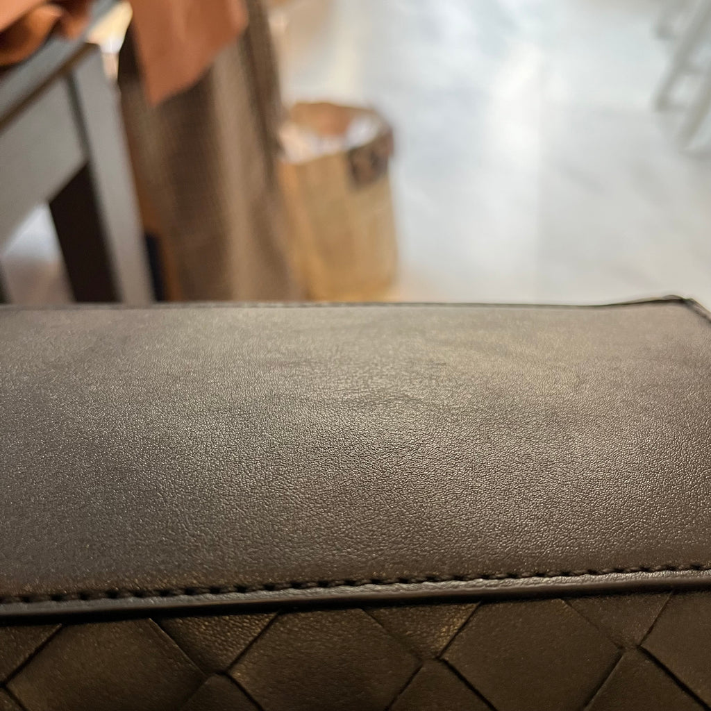 Nine West Black Leatherette Satchel  | Gently Used |