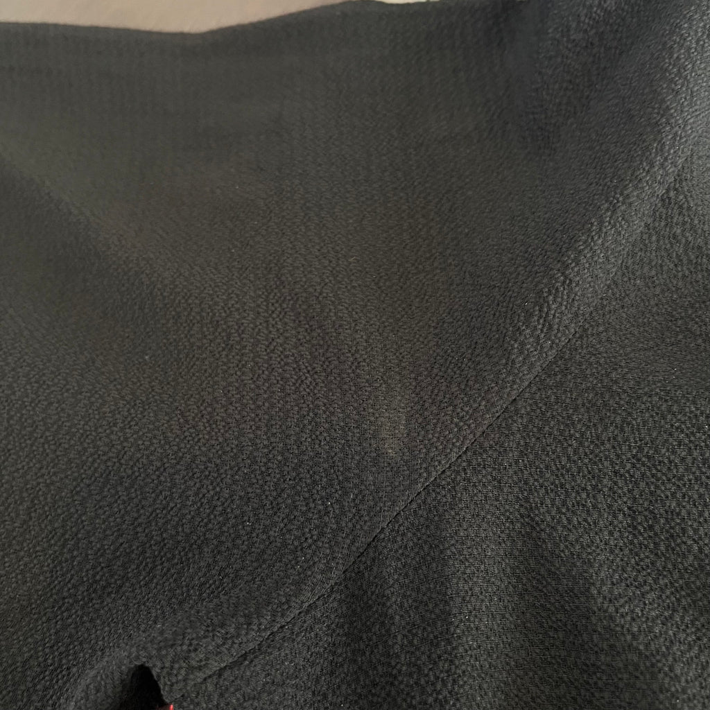 Papaya Black With Red Side Stripe Cinched Waist Midi Dress | Pre Loved |