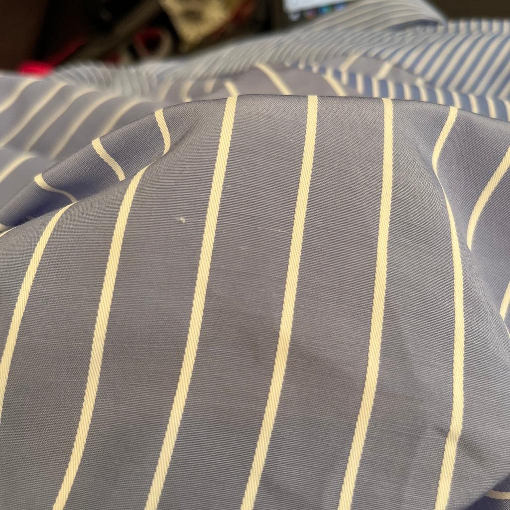 Riva Factory Blue & White Striped Button Down Dress | Gently Used |