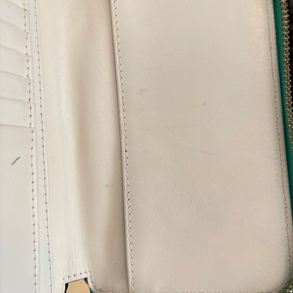 Kate Spade Green Cobble Hill Lacey Zip Around Wallet | Pre Loved |