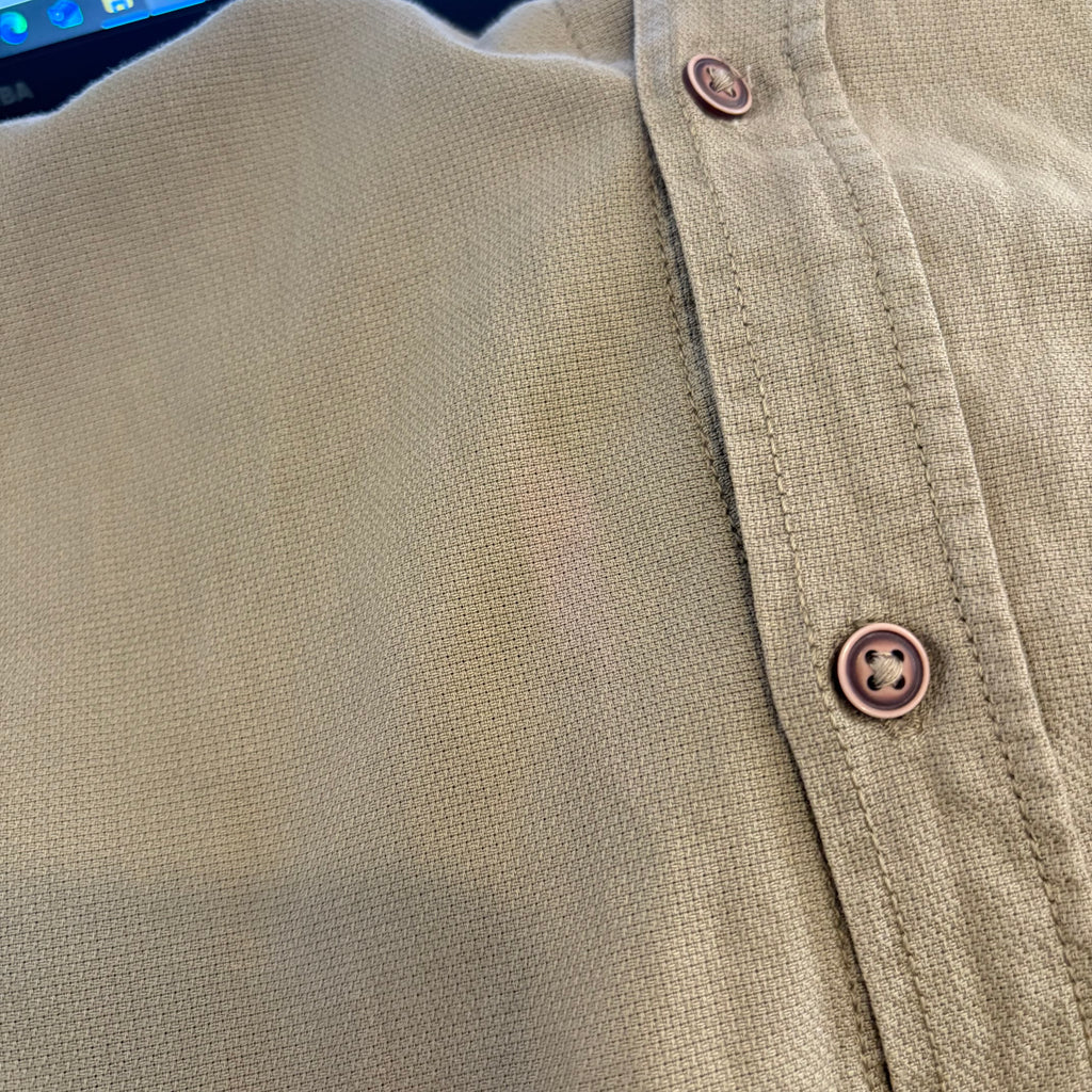 Mudo Collection Light Brown Slim Fit Collared Men's Shirt | Pre Loved |
