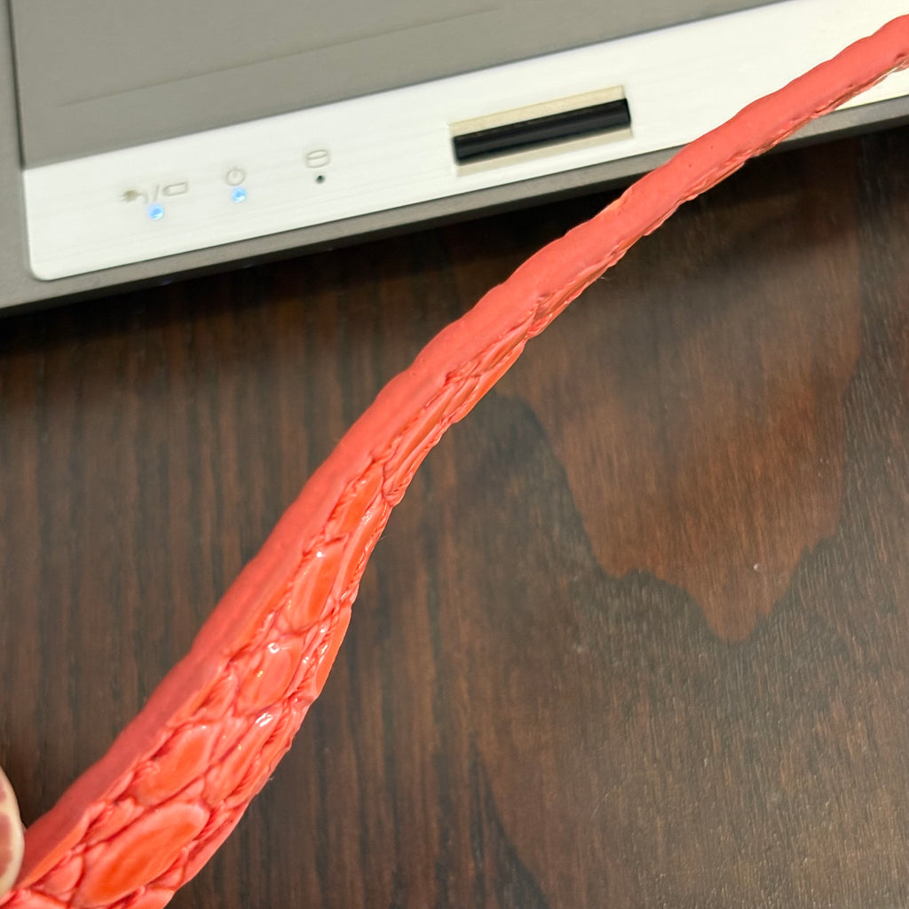 Nine West Orange Patent Leatherette Crossbody Bag | Pre Loved |