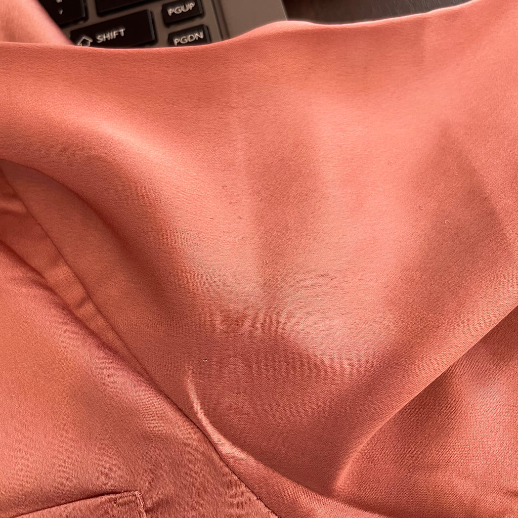 Mango Pink Satin Collared Top | Pre Loved |