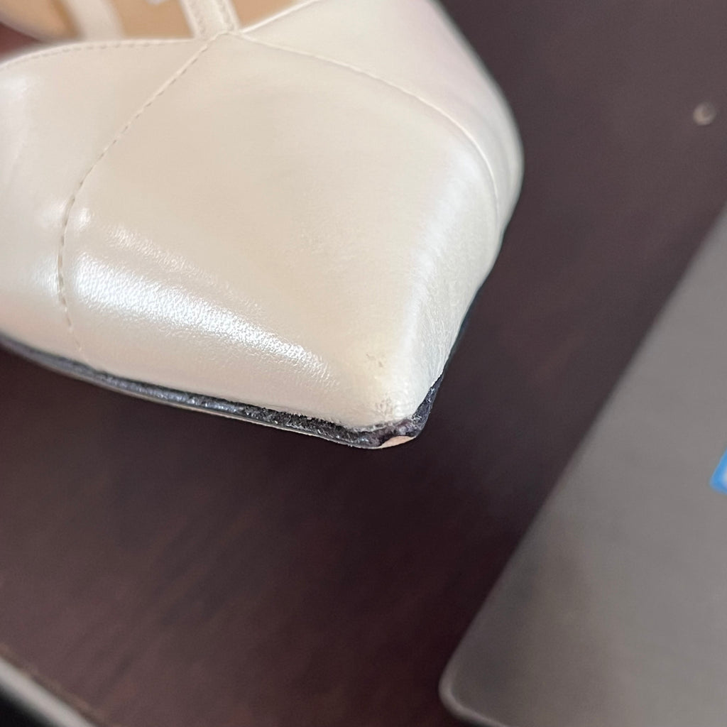 Jimmy Choo Off White Saoni Latte Leather Heels | Gently Used |