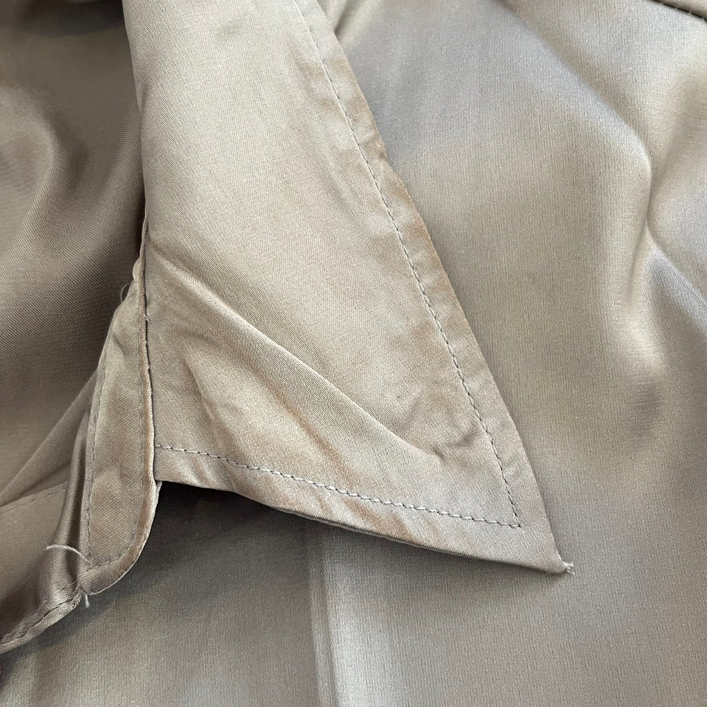 H&M Grey Satin Collared Top | Pre Loved |