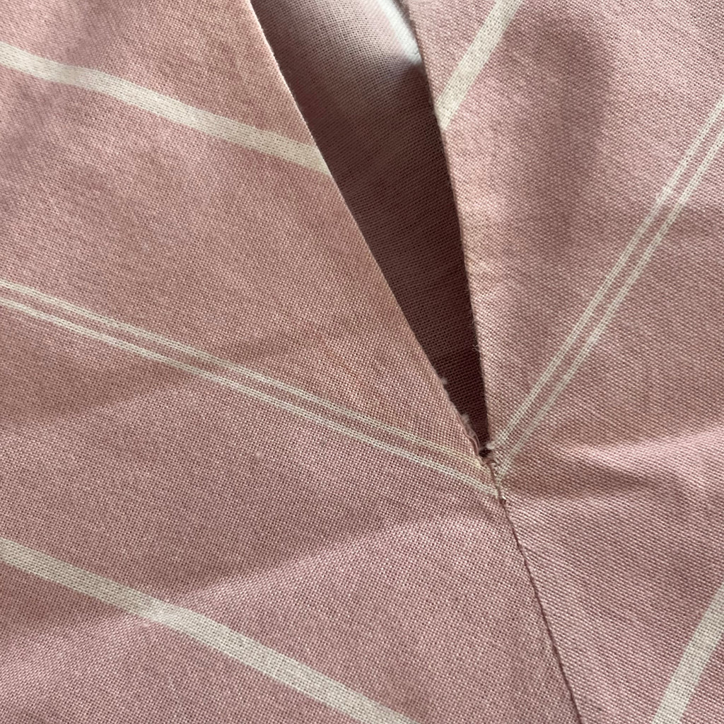 Riffat Aliani Light Pink & White Striped Floral Motif Co-Ord Set | Pre Loved |