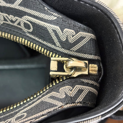 Emporio Armani Black Monogram Mini Tote Bag | Gently Used |