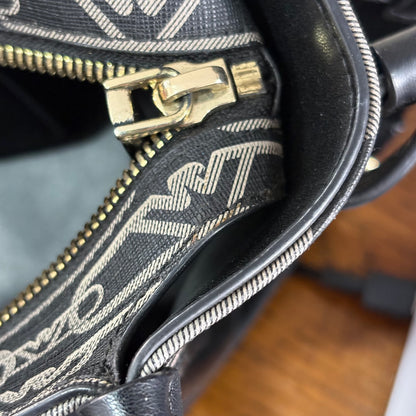 Emporio Armani Black Monogram Mini Tote Bag | Gently Used |