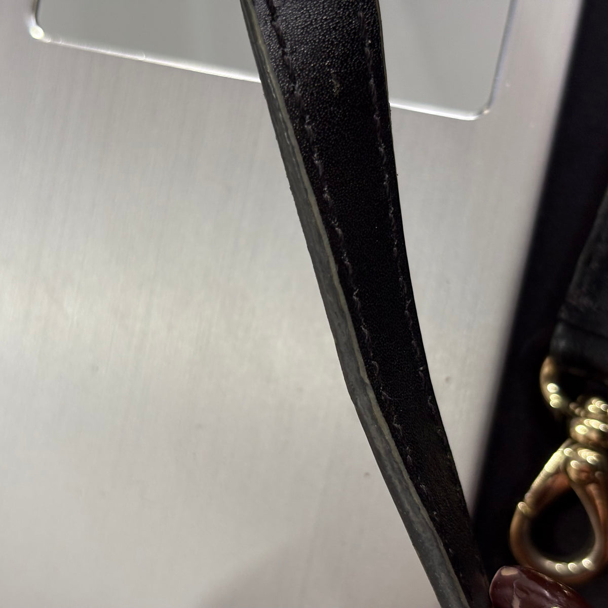 Kate Spade Navy Blue & White Striped Satchel Bag | Pre Loved |