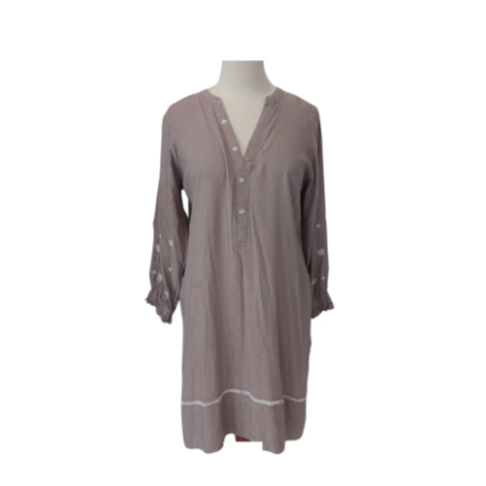 Mahjabeen & Sumera Grey Pink Embroidered Kurta | Pre Loved |