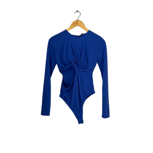 ZARA Blue Cut-Out Bodysuit | Brand New |