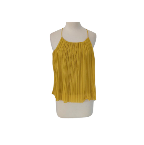 Mango Mustard Pleated Halter Top | Pre Loved |