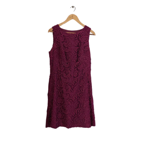 Monsoon Plum Sleeveless Lace Dress | Pre loved |