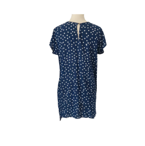 Zara Blue Polka Dot Sheer Short Dress | Gently Used |