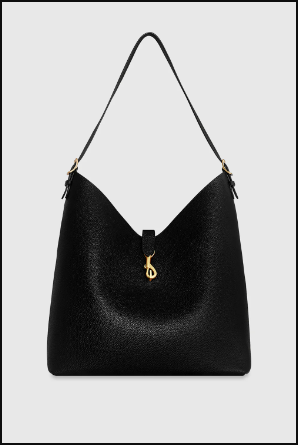 Rebecca Minkoff Black Pebbled Leather 'Megan' Hobo Bag | Brand New |